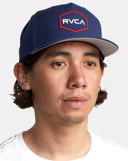 5 Commonwealth Snapback Hat Blue AVYHA00454 RVCA