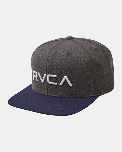 0 RVCA Twill Snapback II Hat Brown AVYHA00457 RVCA