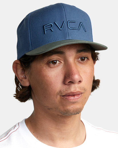 5 RVCA Twill Snapback II Hat Green AVYHA00457 RVCA