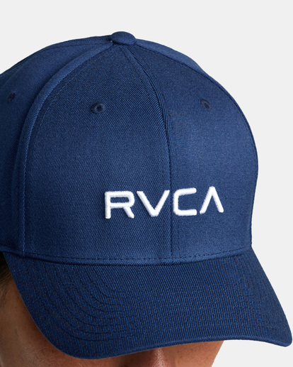 3 RVCA Flex Fit Hat Blue AVYHA00477 RVCA
