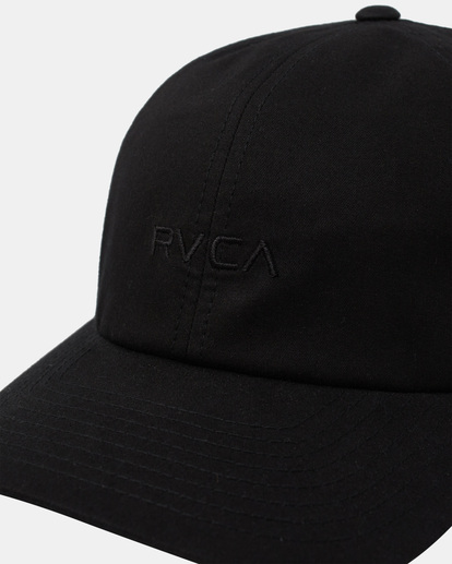 3 PTC Six Panel - Strapback Cap for Men Black AVYHA00492 RVCA