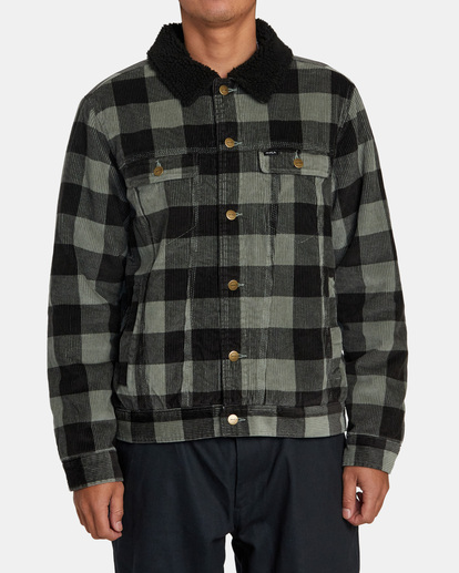 6 Waylon - Sherpa Jacket for Men Green AVYJK00142 RVCA