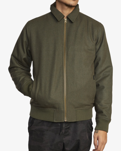 1 Pisco Zip-Up Jacket Green AVYJK00185 RVCA