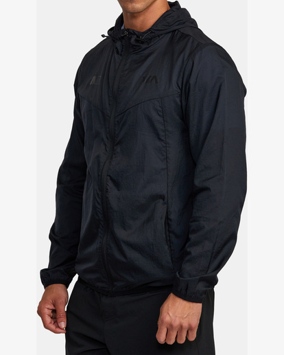 6 RVCA Runner Lightweight Training Jacket Black AVYJK00216 RVCA