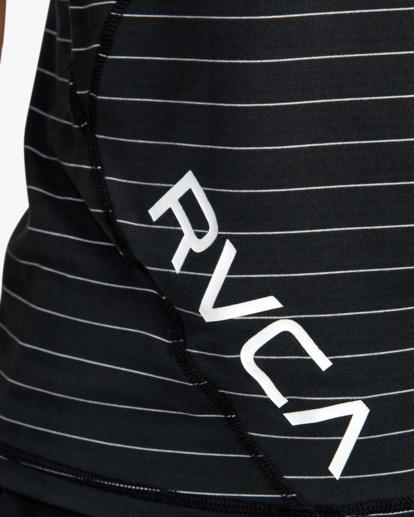 4 SPORT VENT STRIPE TECHNICAL SHORT SLEEVE TOP Black AVYKT00268 RVCA