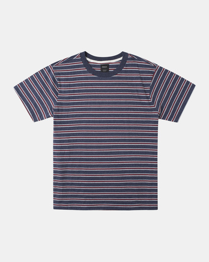 0 Road Runner Stripe Short Sleeve Top Blue AVYKT00279 RVCA