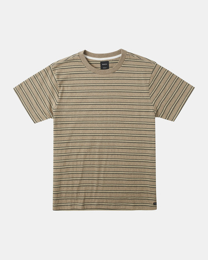 0 Road Runner Stripe Short Sleeve Top Beige AVYKT00279 RVCA