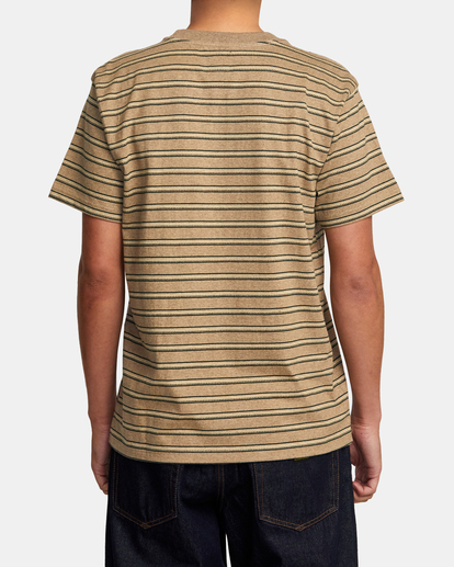 2 Road Runner Stripe Short Sleeve Top Beige AVYKT00279 RVCA