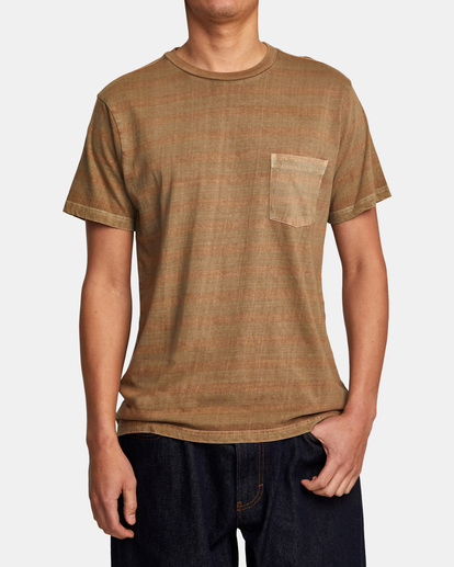 1 PTC Stripe T-Shirt Grey AVYKT00282 RVCA