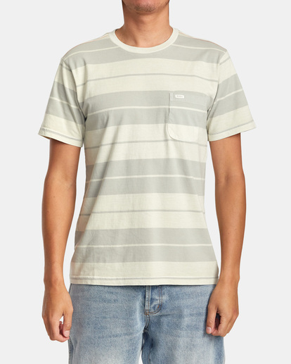 1 PTC Stripe T-Shirt Silver AVYKT00282 RVCA