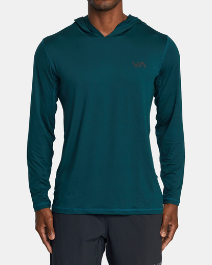0 Sport Vent Technical Hooded Top Green AVYKT00285 RVCA