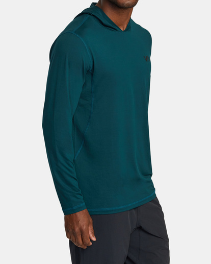 4 Sport Vent Technical Hooded Top Green AVYKT00285 RVCA