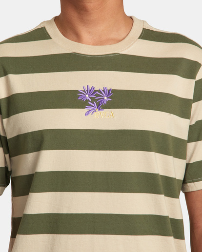 3 Corso Stripe - T-Shirt for Men Green AVYKT00286 RVCA