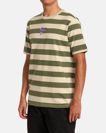 4 Corso Stripe - T-Shirt for Men Green AVYKT00286 RVCA