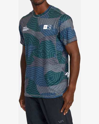 1 Hawaii Sport Vent Short Sleeve Training Top Blue AVYKT00301 RVCA
