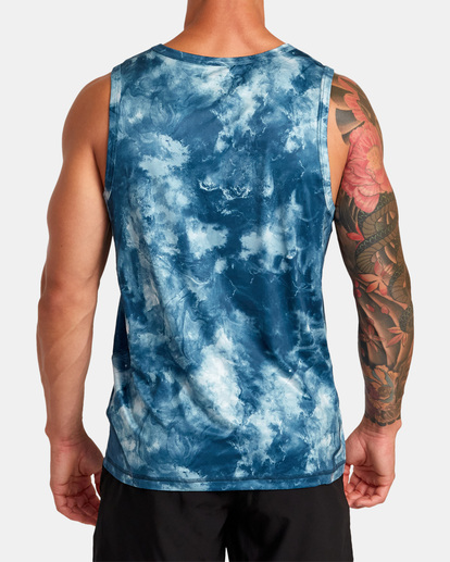 2 Vent VA Sport Badge Technical Training Tank Blue AVYKT00303 RVCA