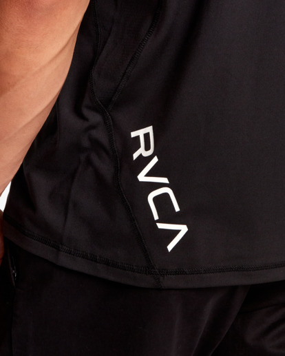 4 VA Sport Vent Technical Polo Shirt Black AVYKT00305 RVCA