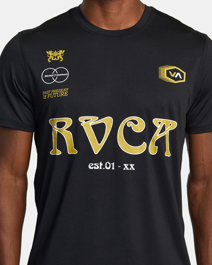 2 RVCA Kit Perf Short Sleeve Training Top Black AVYKT00322 RVCA
