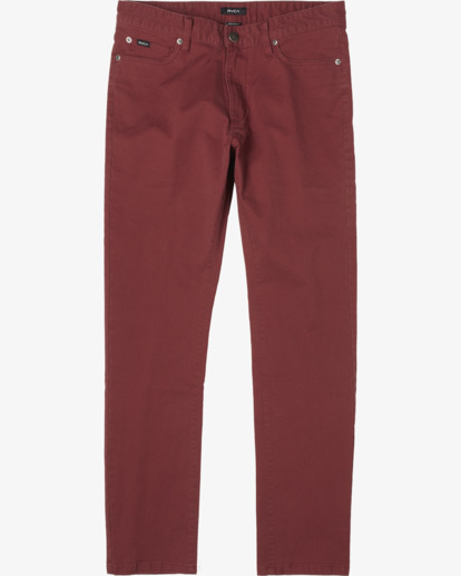 0 Daggers Twill Slim Fit Pants Red AVYNP00177 RVCA