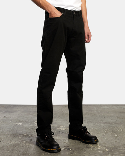 6 Daggers Twill Slim Fit Pants Black AVYNP00177 RVCA