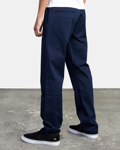 4 Weekend Stretch Chino Pants Blue AVYNP00178 RVCA