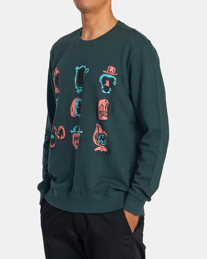 4 Crewneck Sweatshirt Green AVYSF00208 RVCA