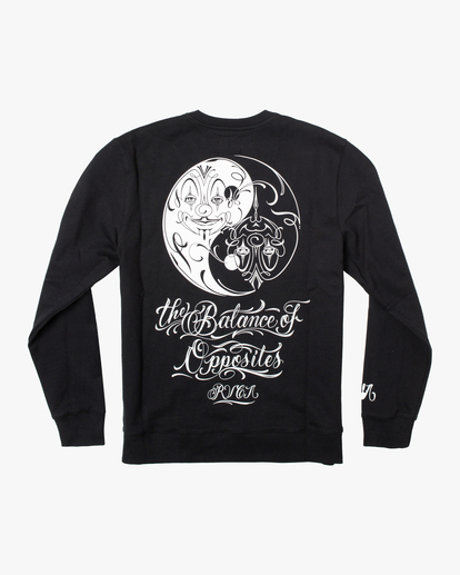 1 Mister Cartoon Crewneck Sweatshirt Black AVYSF00215 RVCA