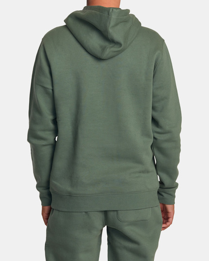 1 Big RVCA Embossed - Felpa con cappuccio da Uomo Green AVYSF00283 RVCA