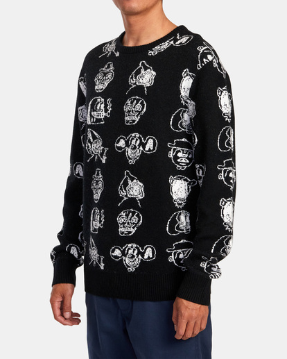 4 Crewneck Sweater Black AVYSW00119 RVCA