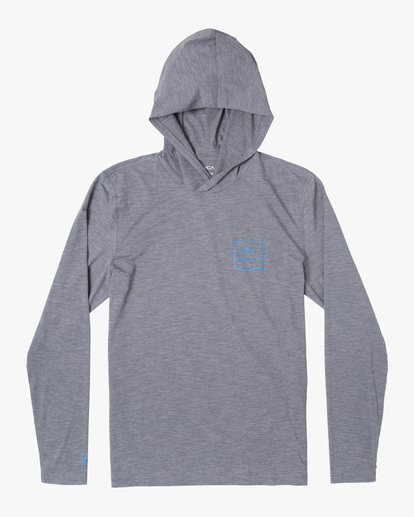 8 RVCA Long Sleeve Rashguard Hoodie Grey AVYWR00114 RVCA