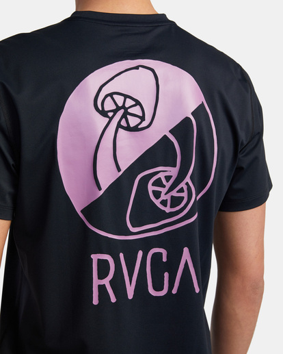 4 RVCA Ander Short Sleeve Rashguard Black AVYWR00116 RVCA