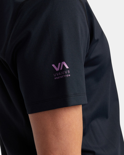 8 RVCA Ander Short Sleeve Rashguard Black AVYWR00116 RVCA