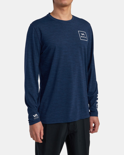 5 RVCA Long Sleeve Rashguard Blue AVYWR00117 RVCA