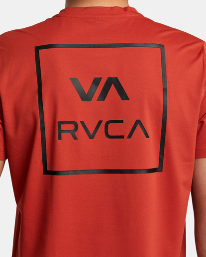 4 RVCA Short Sleeve Rashguard Orange AVYWR00118 RVCA