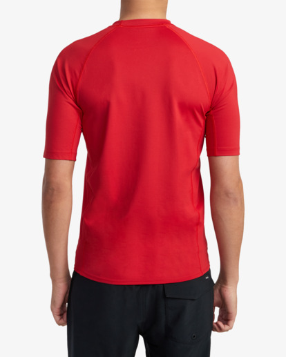 2 RVCA Short Sleeve Rashguard Red AVYWR00120 RVCA