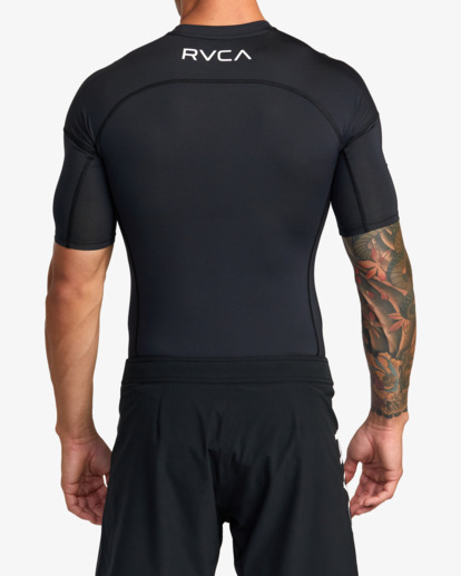 1 VA Sport Short Sleeve Rashguard Black AVYWR00136 RVCA