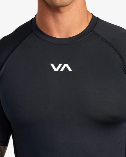 2 VA Sport Short Sleeve Rashguard Black AVYWR00136 RVCA