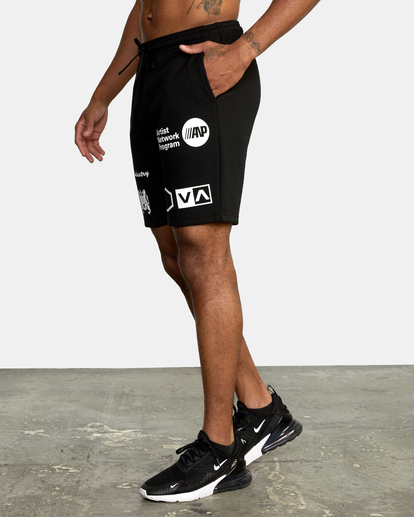 4 Sport Elastic Waist Walkshorts IV 19" Black AVYWS00135 RVCA
