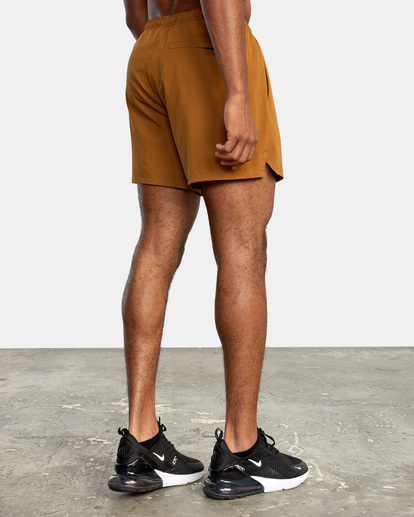 4 Yogger Jogger Lined Shorts 15" Brown AVYWS00139 RVCA