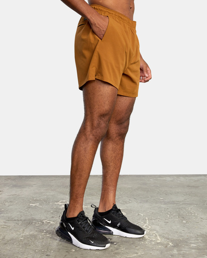 5 Yogger Jogger Lined Shorts 15" Brown AVYWS00139 RVCA