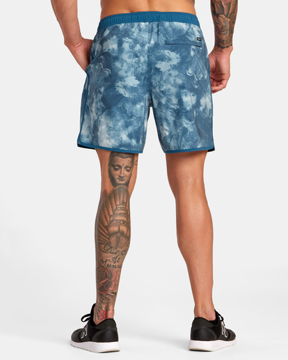2 Yogger Hybrid Elastic Waist Athletic Shorts 17" Blue AVYWS00144 RVCA