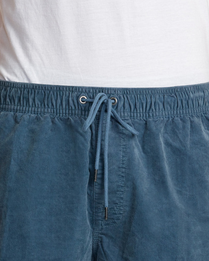 8 Escape Elastic Waist Corduroy Shorts 17” Blue AVYWS00160 RVCA