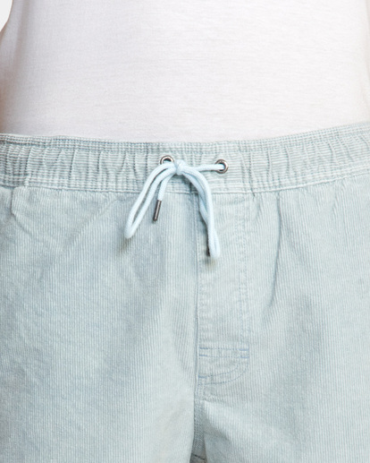 3 Escape Elastic Waist Corduroy Shorts 17” Blue AVYWS00160 RVCA