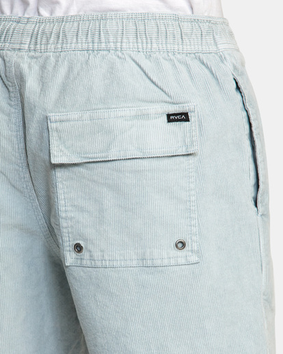 9 Escape Elastic Waist Corduroy Shorts 17” Blue AVYWS00160 RVCA