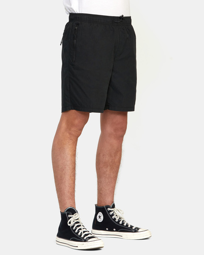 6 Brodie 2 Hybrid Elastic Shorts 17” Black AVYWS00166 RVCA