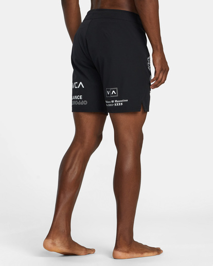 5 Fight Scrapper Elastic Waist Walkshorts 15" Black AVYWS00174 RVCA