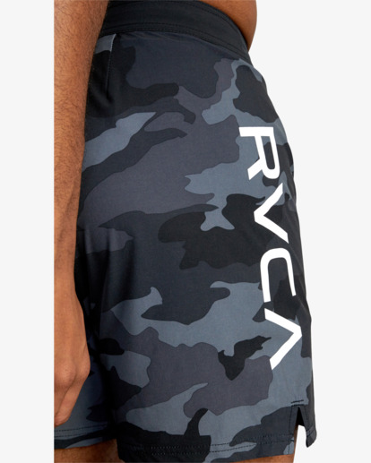 7 Fight Scrapper Elastic Waist Walkshorts 15" Black AVYWS00174 RVCA