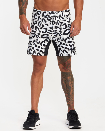 1 Fight Scrapper Elastic Waist Walkshorts 15" White AVYWS00174 RVCA