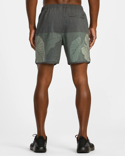 2 Hawaii Yogger Hybrid Elastic Athletic Shorts 17" Green AVYWS00189 RVCA