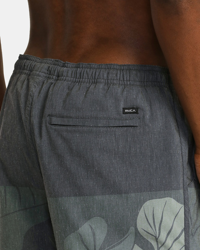 7 Hawaii Yogger Hybrid Elastic Athletic Shorts 17" Green AVYWS00189 RVCA